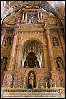 Gilded and carved woodwork, Church of St Francis of Assisi altar, Old Goa. Goa, India ( color)