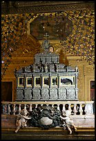 Tomb of St Francis Xavier, Basilica of Bom Jesus, Old Goa. Goa, India (color)