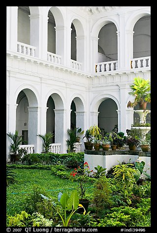 Courtyard of Basilica of Bom Jesus, Old Goa. Goa, India