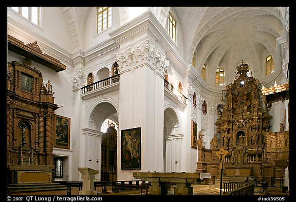 Church of St Cajetan interior, Old Goa. Goa, India