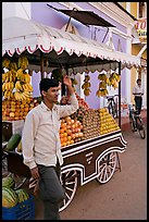 Fruit vendor, Panjim (Panaji). Goa, India (color)
