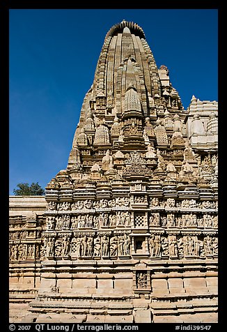 Parsvanatha, the largest of the Jain temple, Eastern Group. Khajuraho, Madhya Pradesh, India (color)