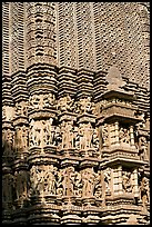 Temple carving detail, Adinath, Eastern Group. Khajuraho, Madhya Pradesh, India (color)