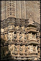 Temple carving detail, Adinath, Eastern Group. Khajuraho, Madhya Pradesh, India