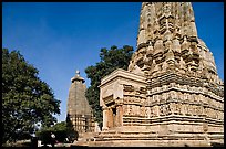 Parsvanatha and Adinath Jain temples, Eastern Group. Khajuraho, Madhya Pradesh, India (color)