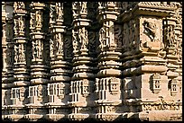 Decorated columns, Duladeo Temple, Southern Group. Khajuraho, Madhya Pradesh, India