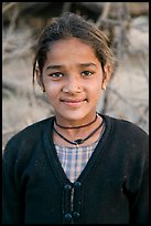 Young villager. Khajuraho, Madhya Pradesh, India (color)