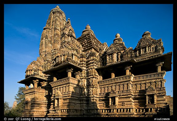 Lakshmana temple, early morning. Khajuraho, Madhya Pradesh, India (color)