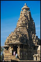 Entrance side of Lakshmana temple. Khajuraho, Madhya Pradesh, India ( color)