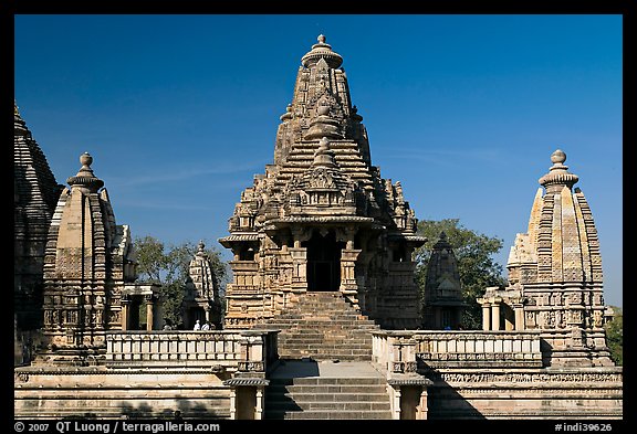 Lakshmana temple. Khajuraho, Madhya Pradesh, India (color)