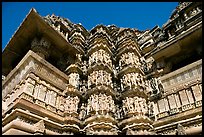 Decorated columns and halls, Kadariya-Mahadev. Khajuraho, Madhya Pradesh, India (color)