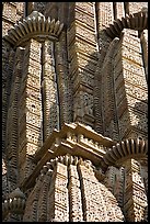 Detail of Sikhara with self-replicating volumes, Kadariya-Mahadev temple. Khajuraho, Madhya Pradesh, India ( color)