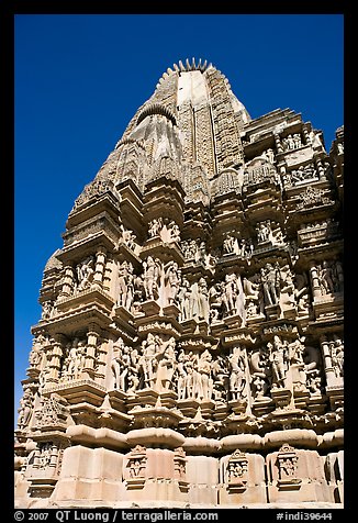 Back of  Devi Jagadamba temple. Khajuraho, Madhya Pradesh, India (color)