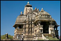 Front of Devi Jagadamba temple. Khajuraho, Madhya Pradesh, India (color)