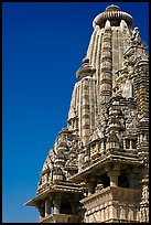 Sikhara of Visvanatha temple. Khajuraho, Madhya Pradesh, India (color)