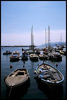 Small boats in harbor, La Spezia. Liguria, Italy