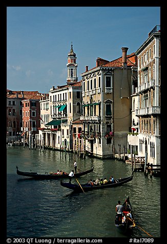 Grand Canal seen from the Rialto Bridge. Venice, Veneto, Italy (color)