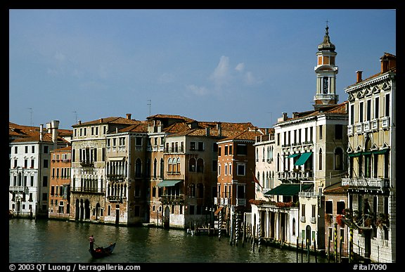 Grand Canal seen from the Rialto Bridge. Venice, Veneto, Italy (color)