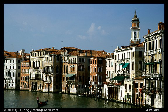 Grand Canal seen from the Rialto Bridge. Venice, Veneto, Italy