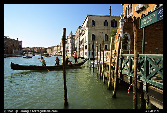 Grand Canal with Traghetto. Venice, Veneto, Italy