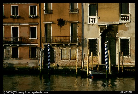 Facade along the Grand Canal. Venice, Veneto, Italy