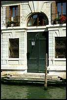 Doorway and steps on the Grand Canal. Venice, Veneto, Italy