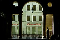 Arcades seen from inside Basilica Paladianai. Veneto, Italy