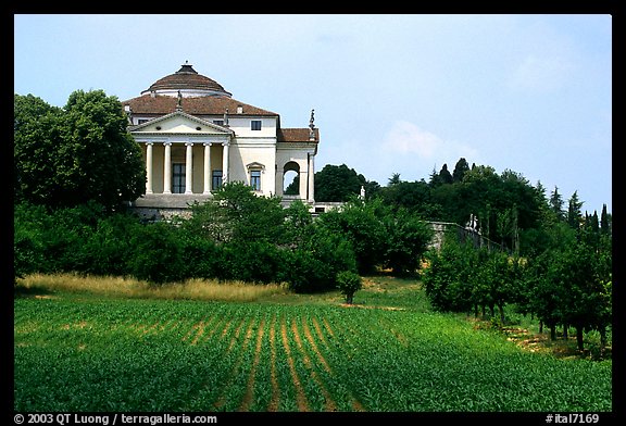 Villa Capra La Rotonda a classic design by Paladio. Veneto, Italy (color)