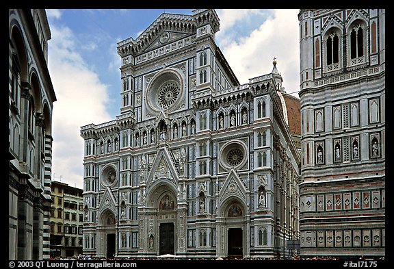 Facade of the Duomo. Florence, Tuscany, Italy (color)