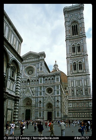 Campanile tower and Duomo. Florence, Tuscany, Italy (color)