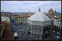 Baptistry and plazza. Florence, Tuscany, Italy