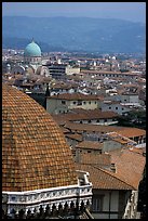 The city, with Dome by Brunelleschi in the foreground. Florence, Tuscany, Italy (color)