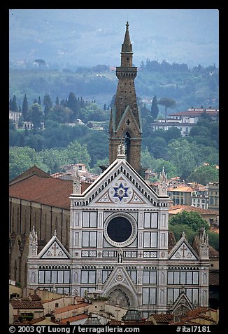 Santa Croce, seen from the Campanile. Florence, Tuscany, Italy