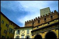 Mix of buildings of different styles. Siena, Tuscany, Italy (color)