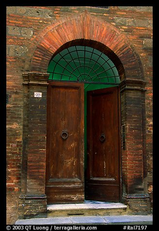 Old door. Siena, Tuscany, Italy (color)