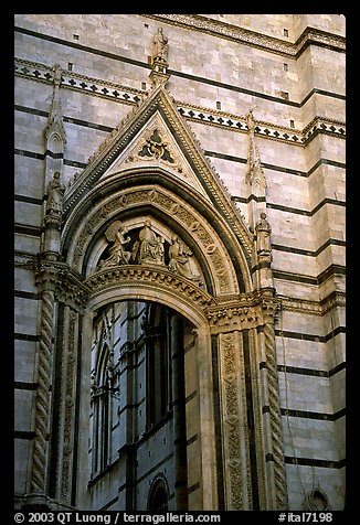 Gate in Duomo wall. Siena, Tuscany, Italy