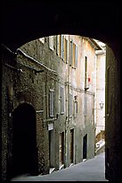 Archway and narrow street. Siena, Tuscany, Italy (color)