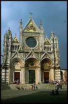 Facade of the Duomo, afternoon. Siena, Tuscany, Italy ( color)