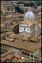 Chiesa di San Francesco seen seen from Torre del Mangia. Siena, Tuscany, Italy