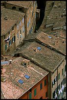 Rooftops seen from Torre del Mangia. Siena, Tuscany, Italy