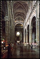 Inside of the Siena Cathedral (Duomo). Siena, Tuscany, Italy (color)
