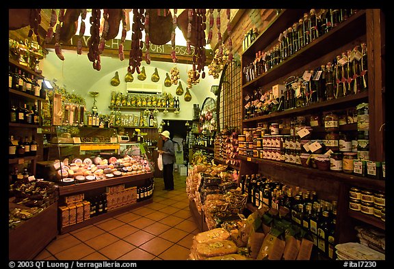 Produce store on Via San Giovanni. San Gimignano, Tuscany, Italy