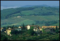 Countryside around the town. San Gimignano, Tuscany, Italy (color)