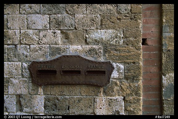 Mailbox. San Gimignano, Tuscany, Italy (color)