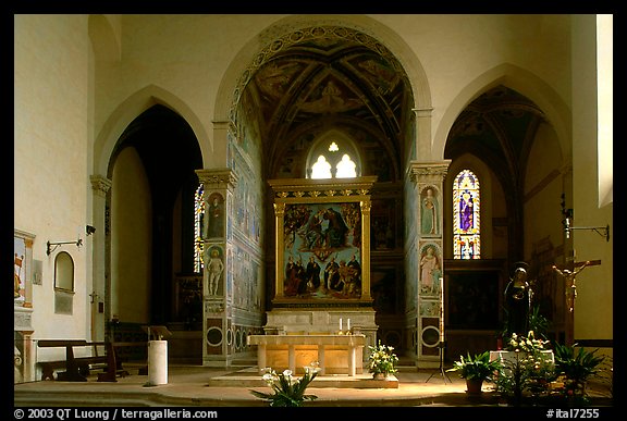 Interior of Chiesa di Sant'Agostino. San Gimignano, Tuscany, Italy (color)