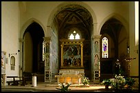 Interior of Chiesa di Sant'Agostino. San Gimignano, Tuscany, Italy (color)
