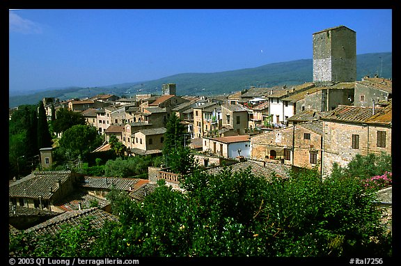 View of the town. San Gimignano, Tuscany, Italy (color)