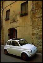 Classic Fiat 500. San Gimignano, Tuscany, Italy