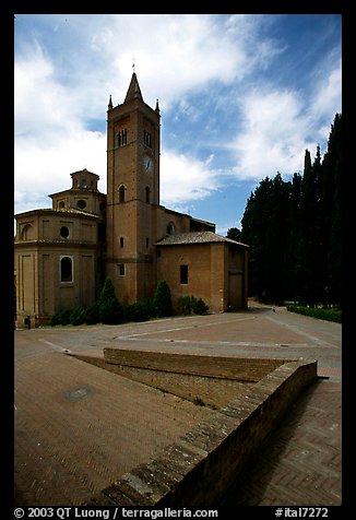 Abbazia di Monte Oliveto Maggiore, Le Crete region. Tuscany, Italy