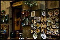 Ceramic plate store. Orvieto, Umbria (color)
